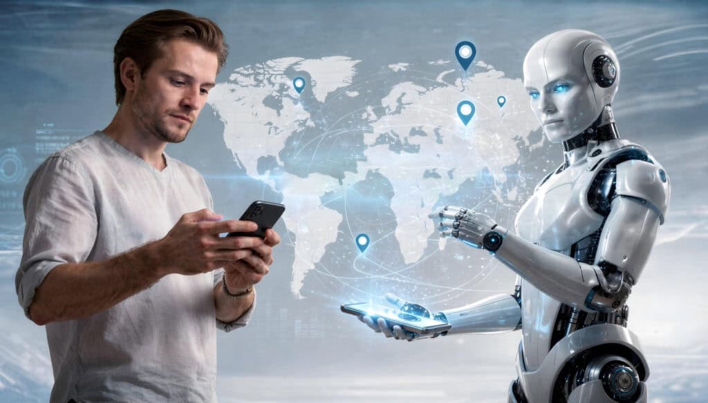 AI search visibility and digital marketing illustration